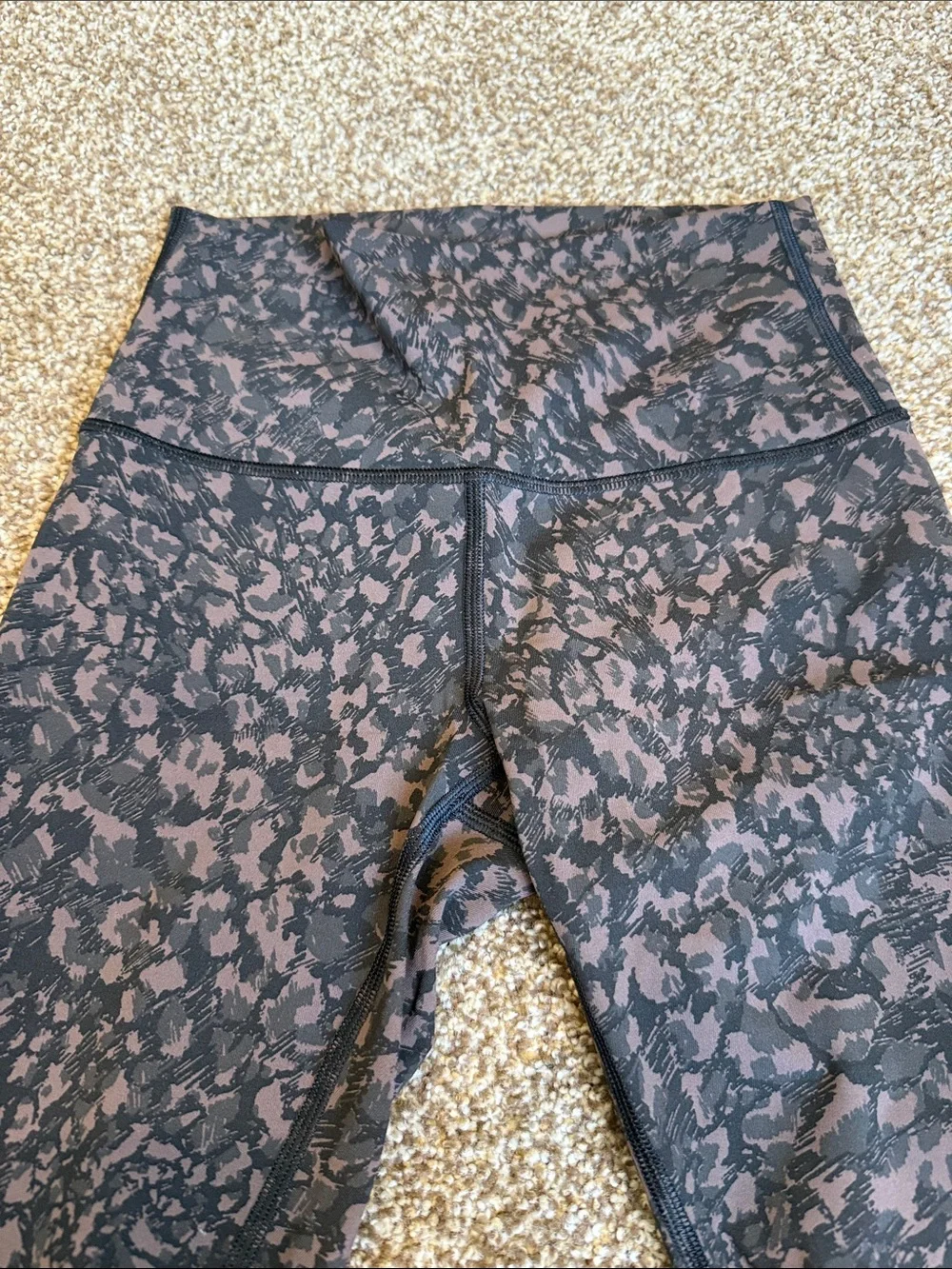 lululemon athletica Printed Workout Leggings in Black and Brown